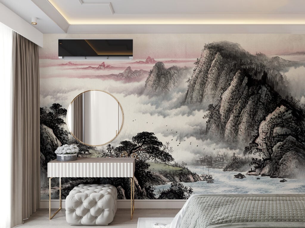 Chinese Culture Water Landscape Painting Wallpaper