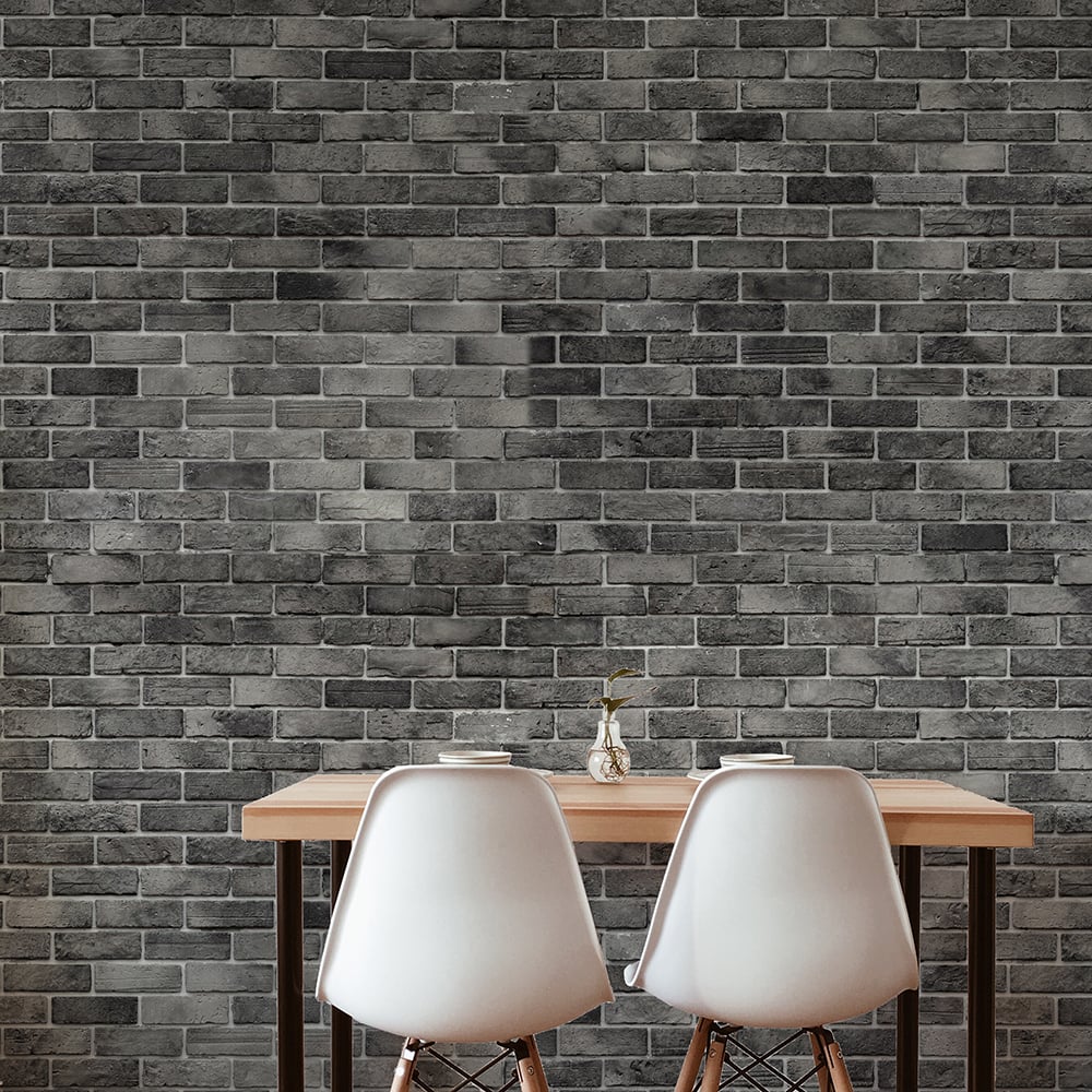 Dark Grey Textured Wallpaper