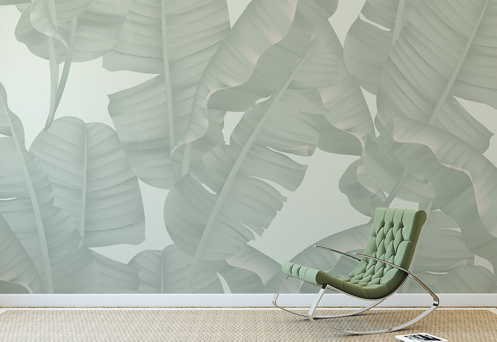 Banana Leaf Wallpaper on Home Spaces