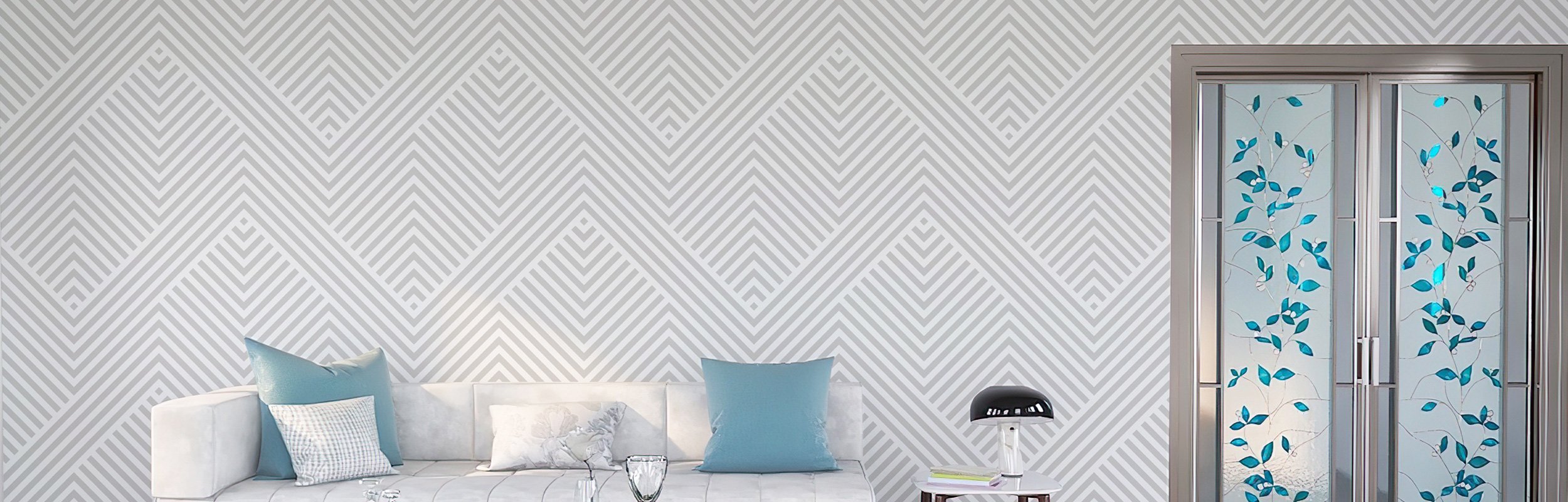Gray Color Lines Geometric Wallpaper For Walls
