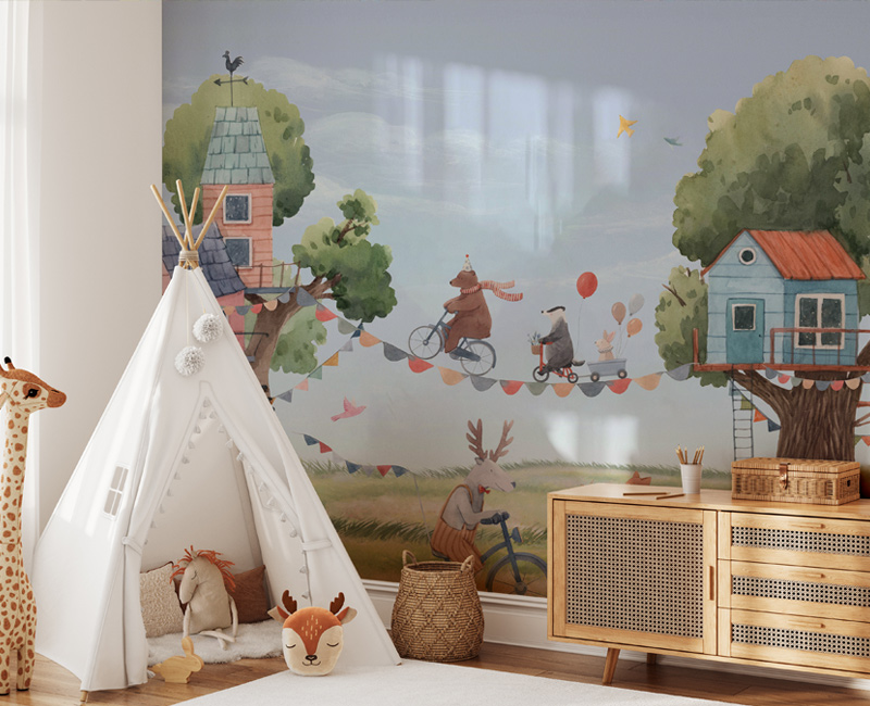 Treetop Fiesta Fables Wall Murals
