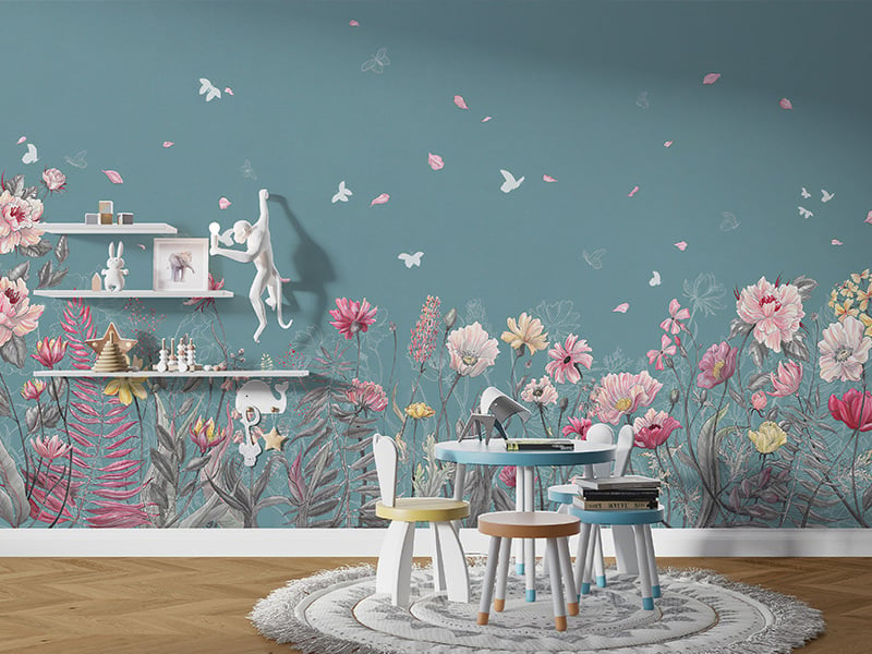 Flower Butterfly Garden Wallpaper Murals
