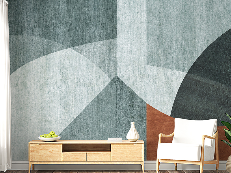 Geometric Minimalist Wall Mural
