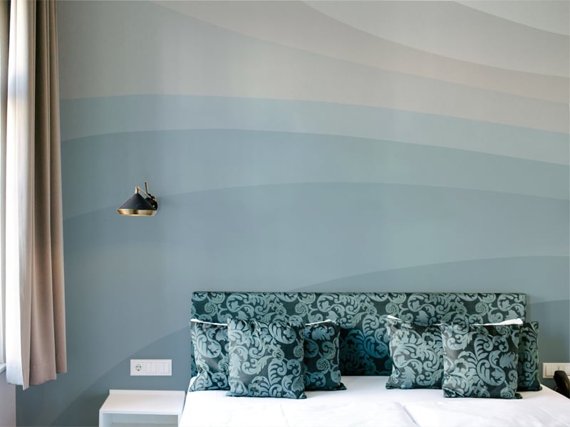 Aesthetic Blue Abstract Wall Mural
